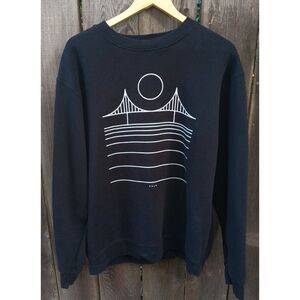 CULK Black Fleece SF Golden Gate Graphic Sweat Shirt Pullover Size‎ Large